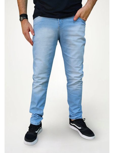 Calça Jeans Masculina Reta com Elastano – Lavagem Escura - Imagem 4